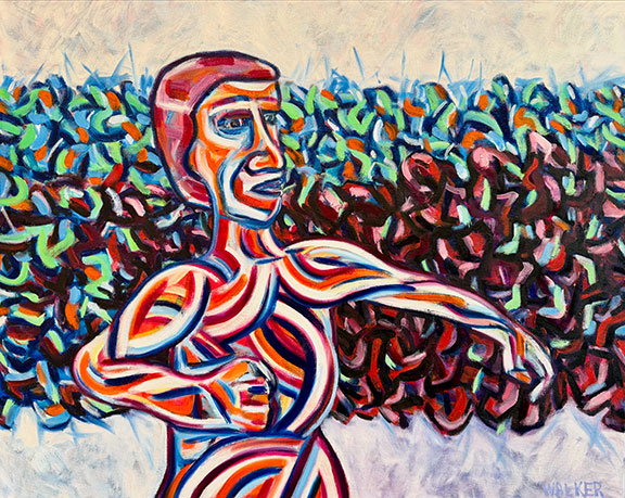Fight, painting by Eric Walker